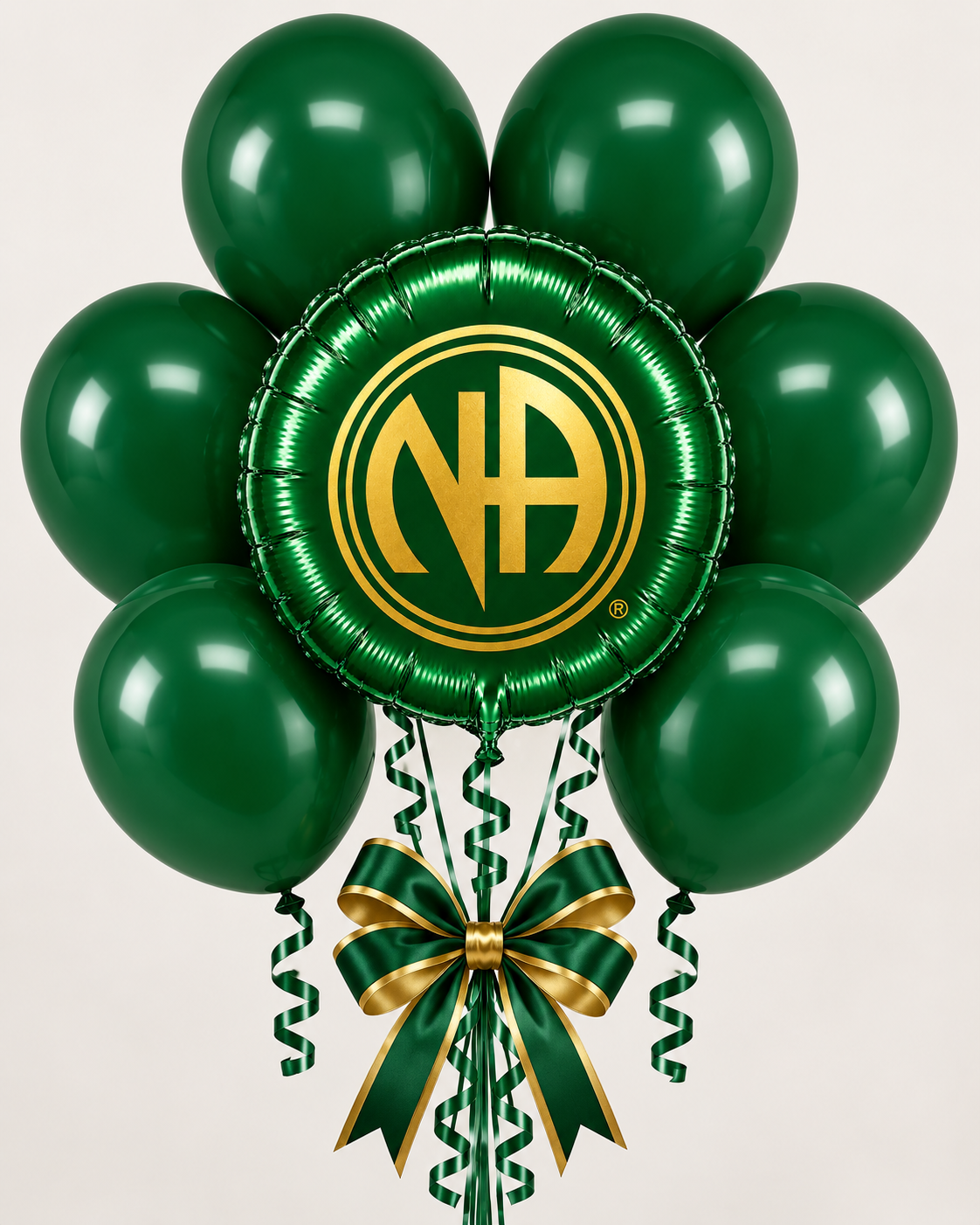 Solid Green/Gold Bouquet
