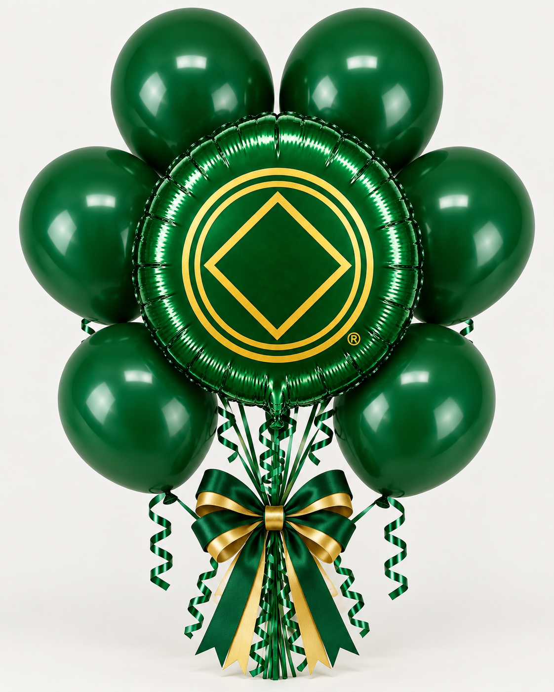 Solid Green/Gold Bouquet