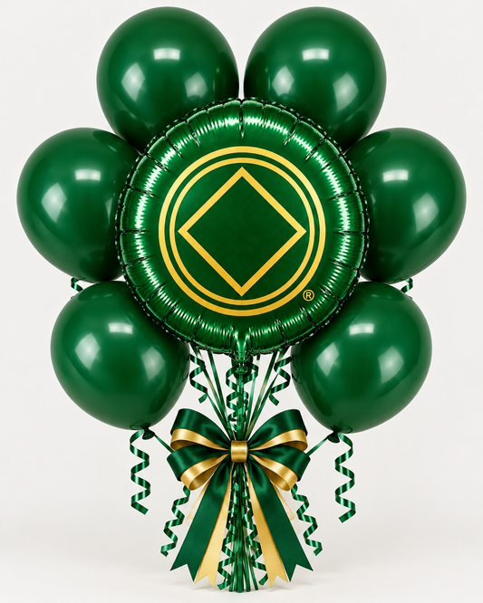 Solid Green/Gold Bouquet
