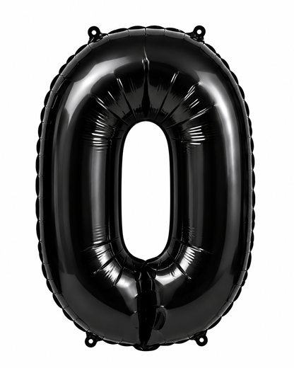 Black 32" Numbered Foil Balloons