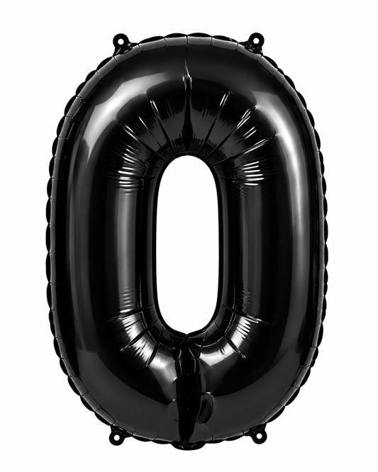 Black 32" Numbered Foil Balloons