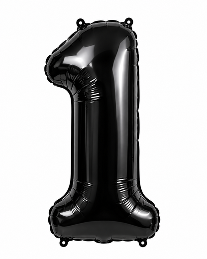 Black 32" Numbered Foil Balloons