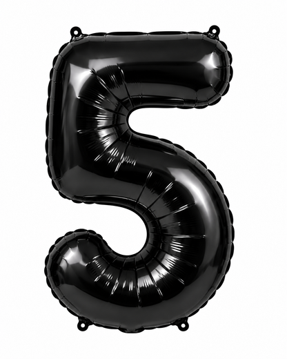 Black 32" Numbered Foil Balloons