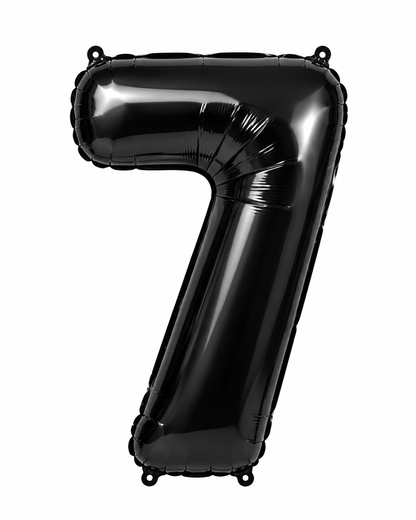Black 32" Numbered Foil Balloons